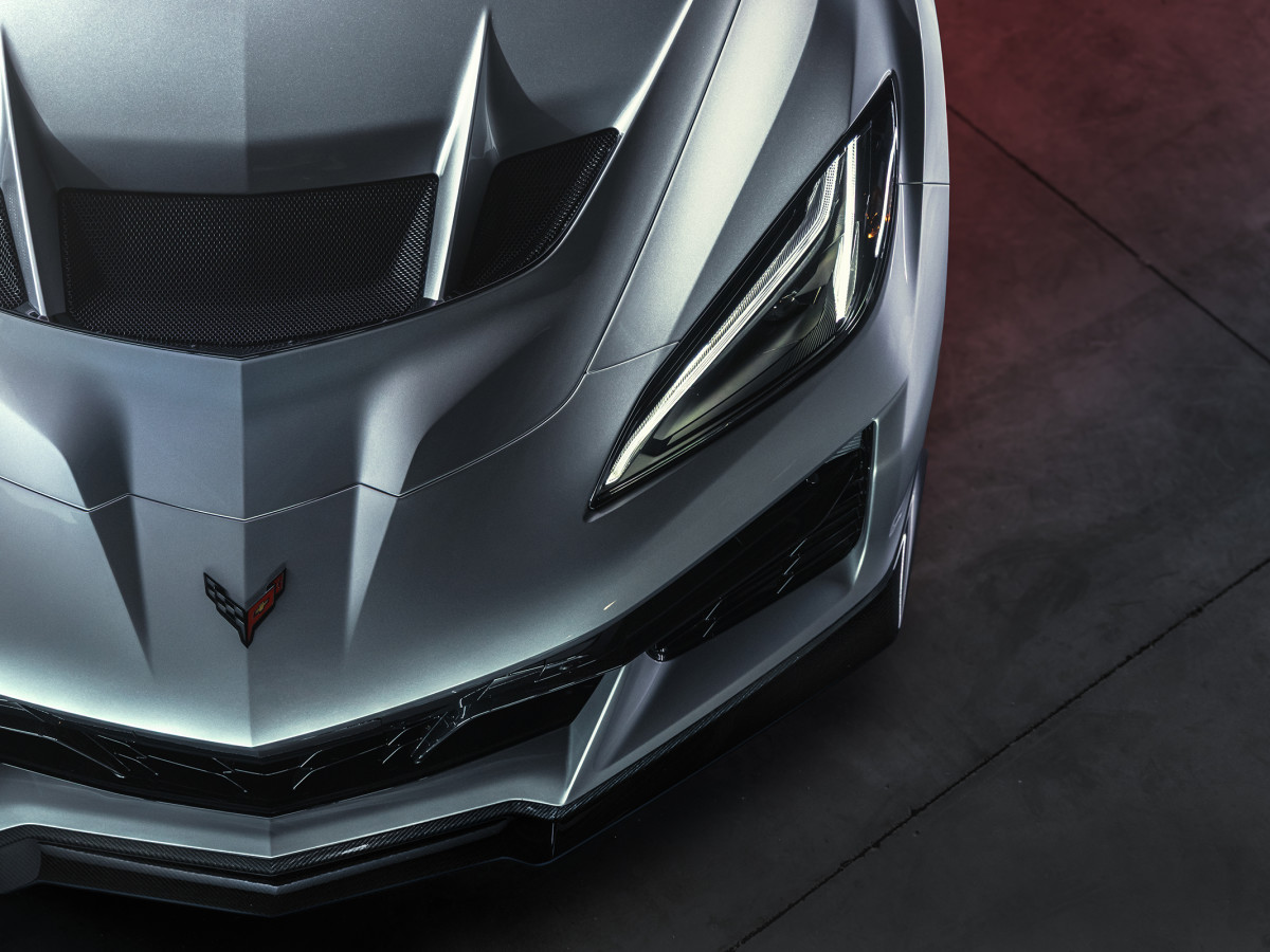 2026 Corvette ZR1X in motion showing aggressive aerodynamic design