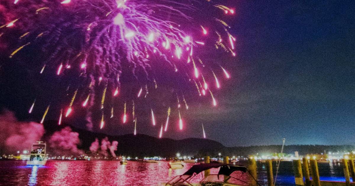 Lake Placid Fourth of July fireworks over Mirror Lake 2025