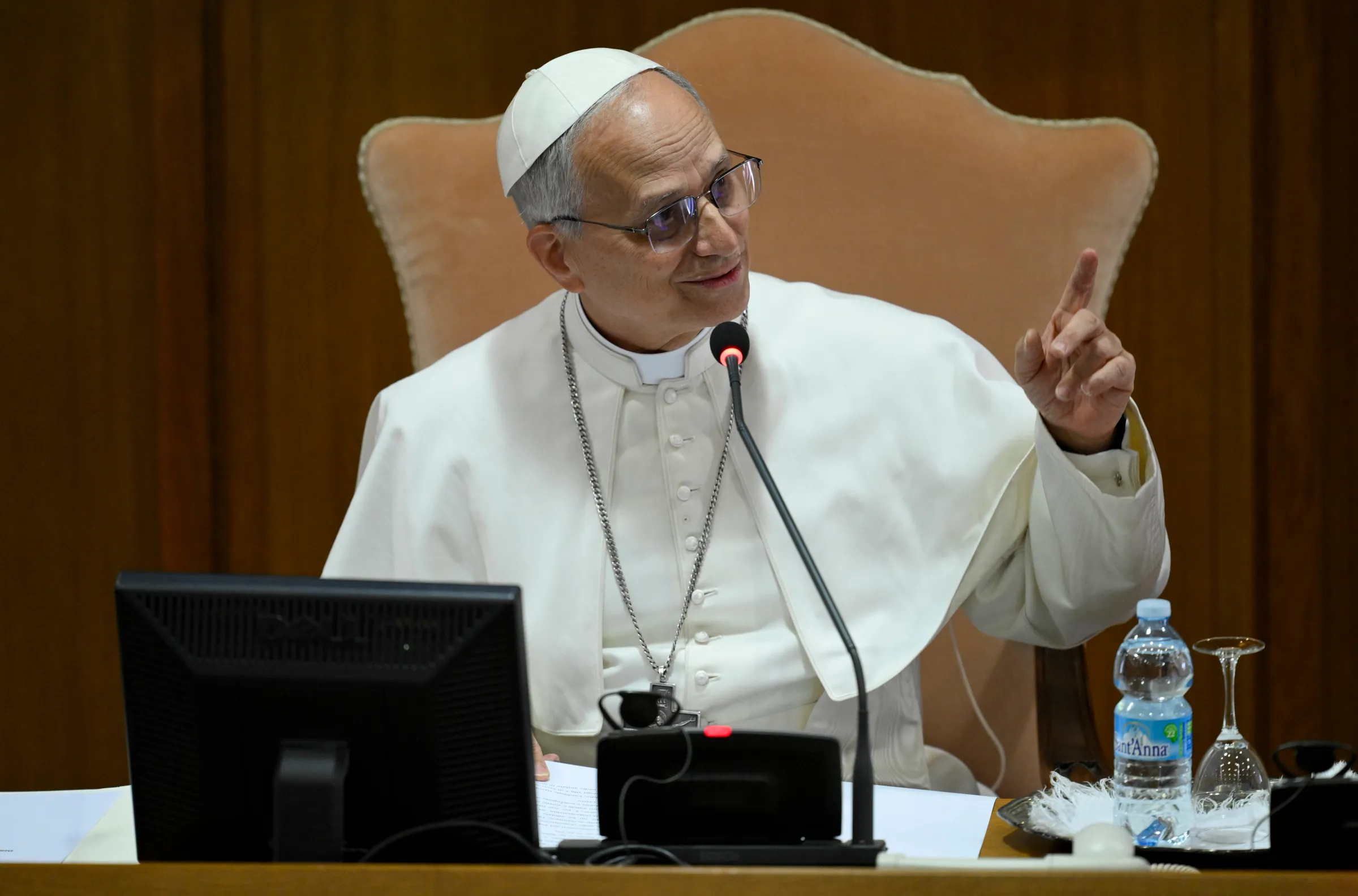 Pope Leo speaking about AI ethics at the Vatican