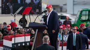 Donald Trump speaking at rally